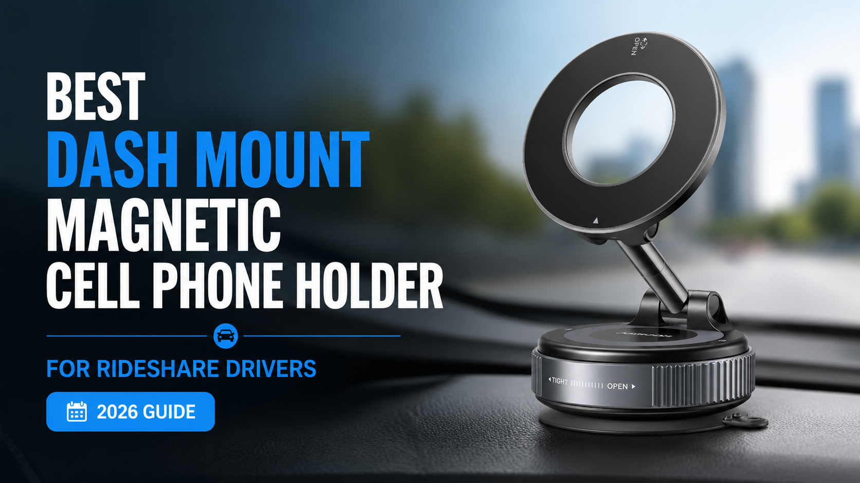 Best Dash Mount Magnetic Cell Phone Holder for Rideshare Drivers (2026 Guide)