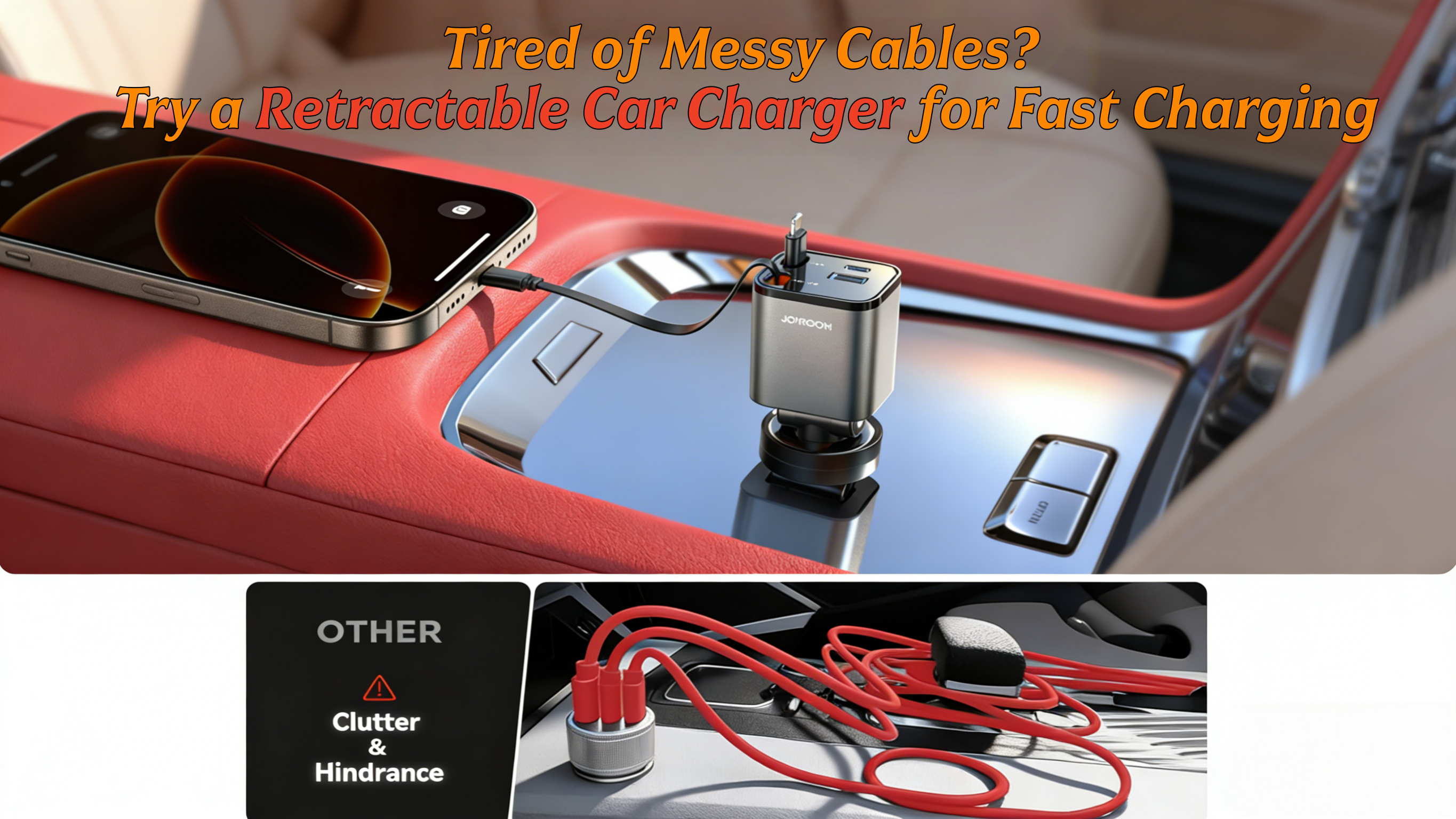 Tired of Messy Cables? Try a Retractable Car Charger for Fast Charging