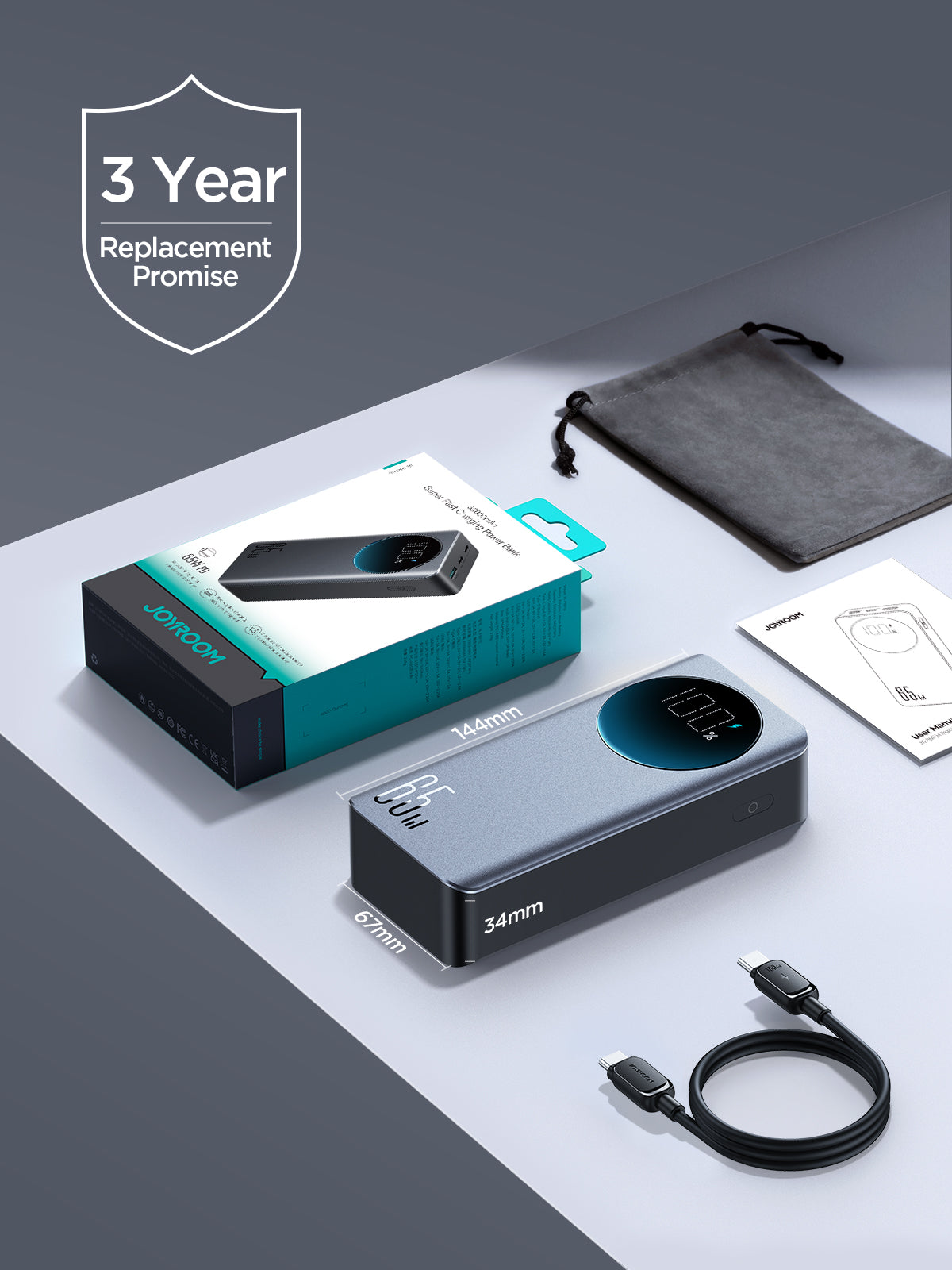 JOYROOM JR-PBF05 65W Power Bank 30000mAh