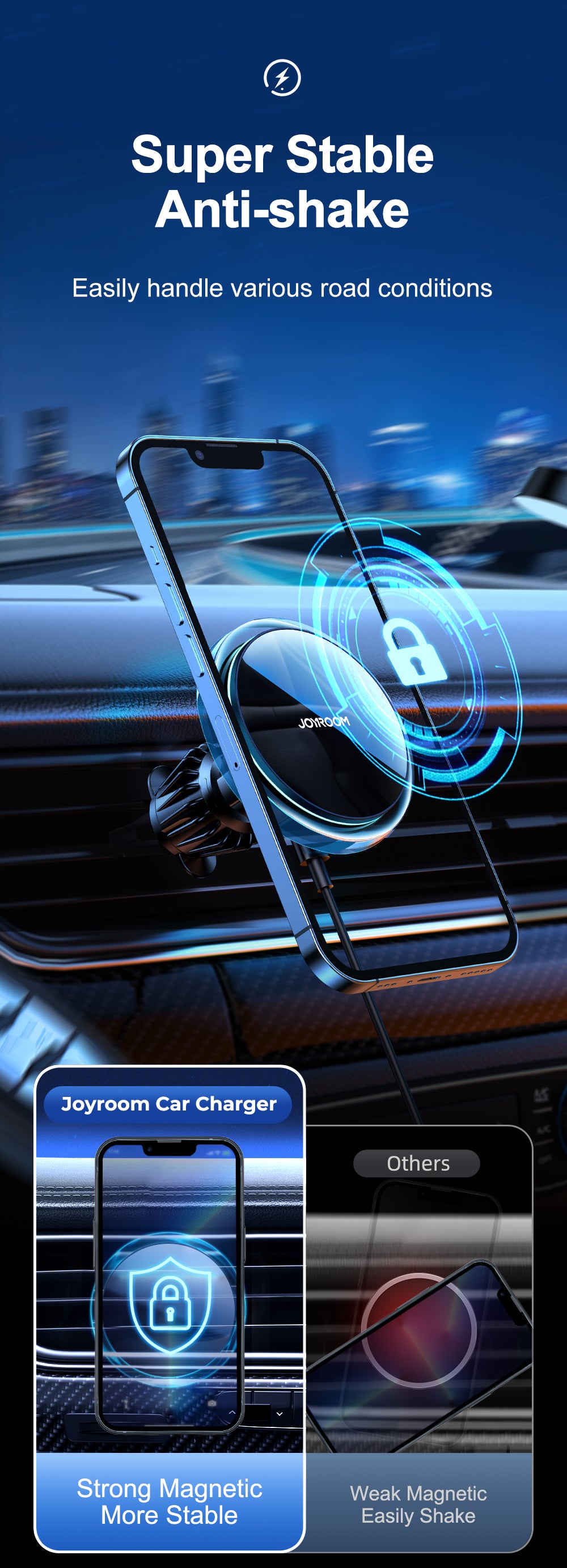 JOYROOM JR-ZS291 Magnetic Wireless Car Charger Holder (Air Vent)