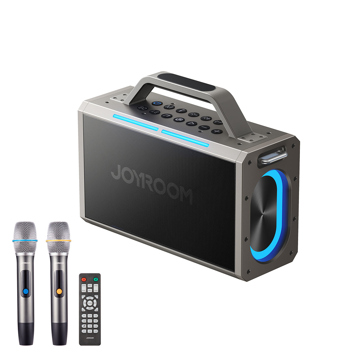 Pies Series JR-MW03 Dual Mic Wireless Speaker-Black