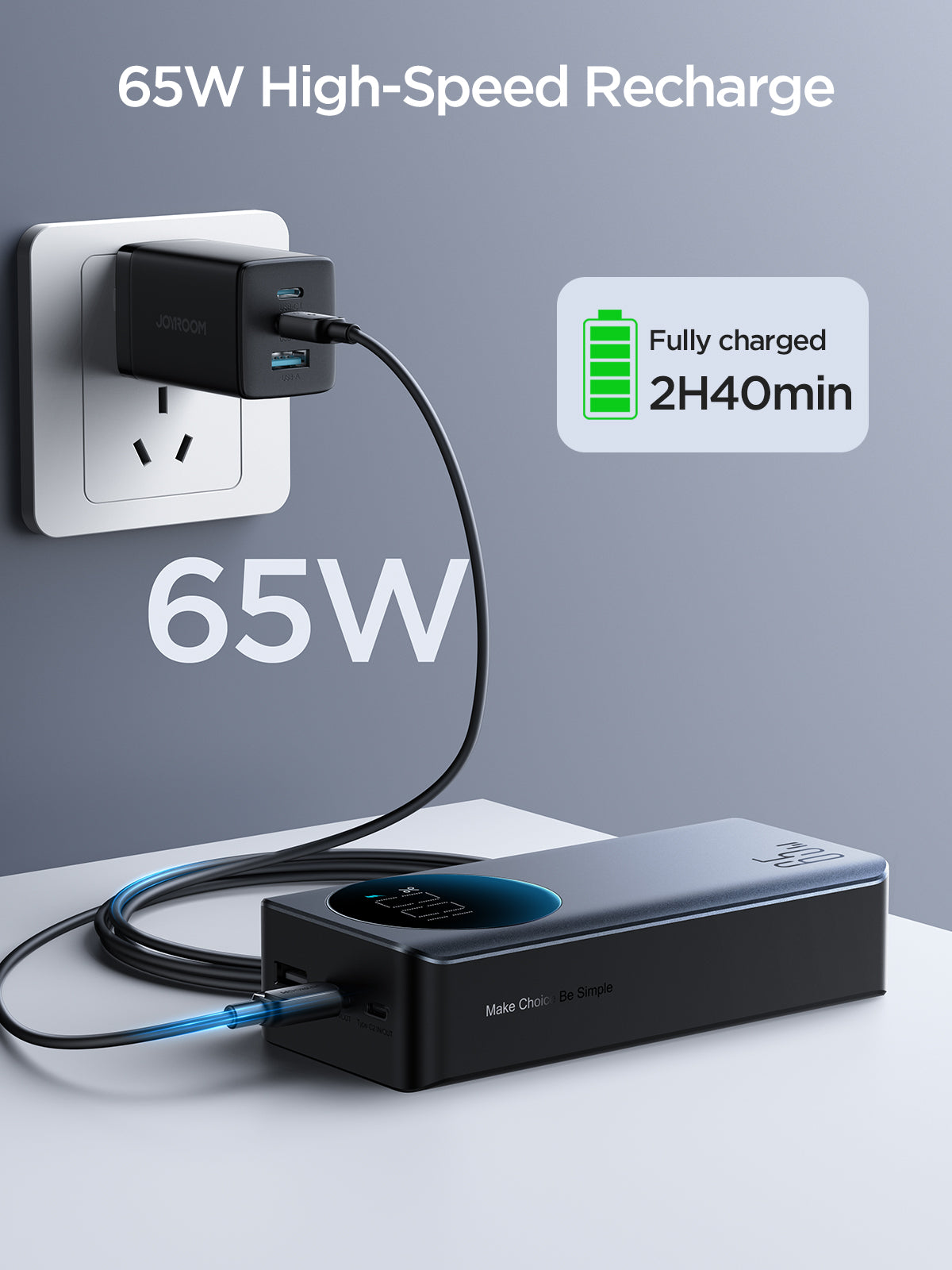 JOYROOM JR-PBF05 65W Power Bank 30000mAh