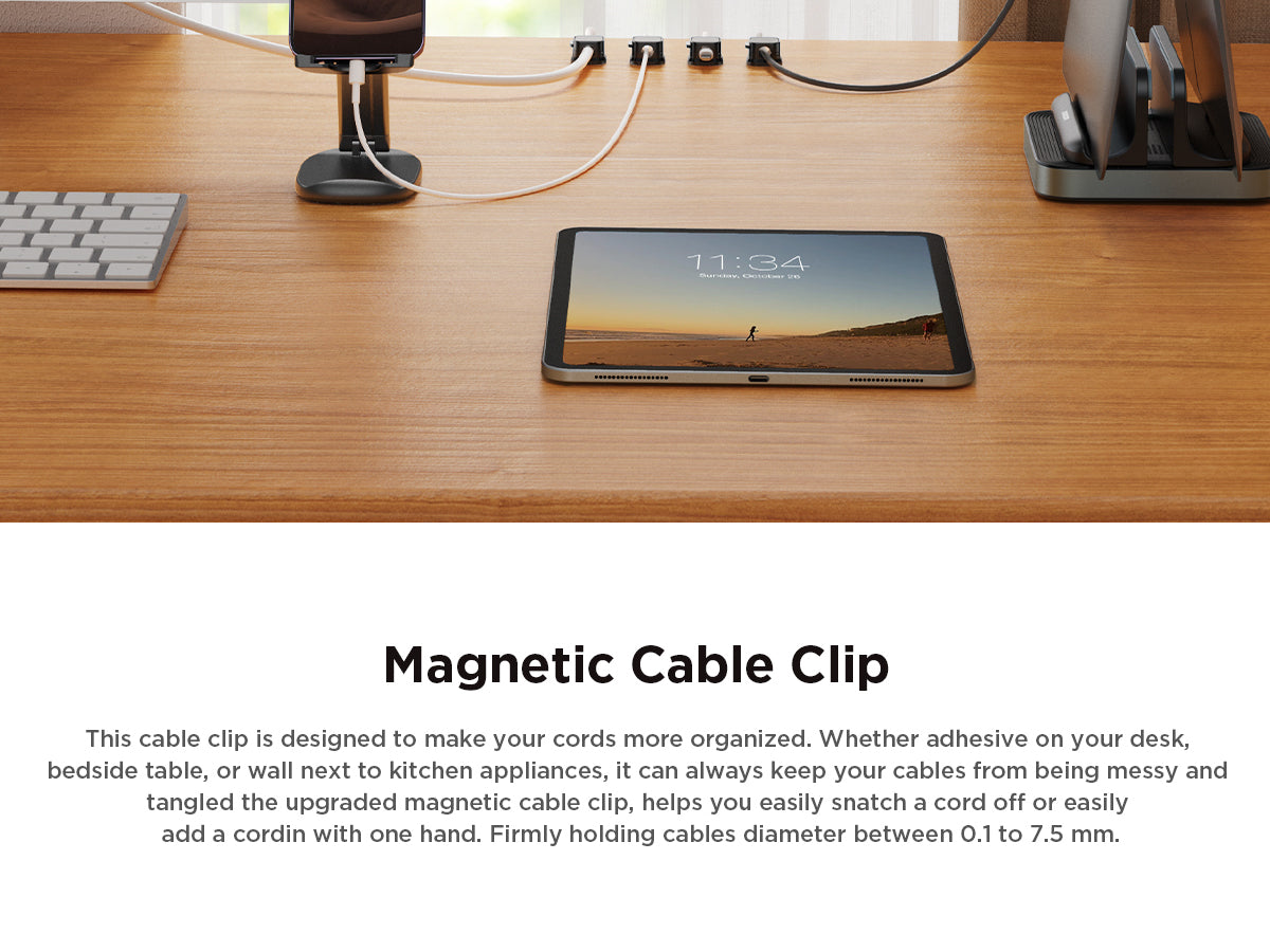 JR-ZS368 Magnetic Cable Clips (3pcs/6pcs)