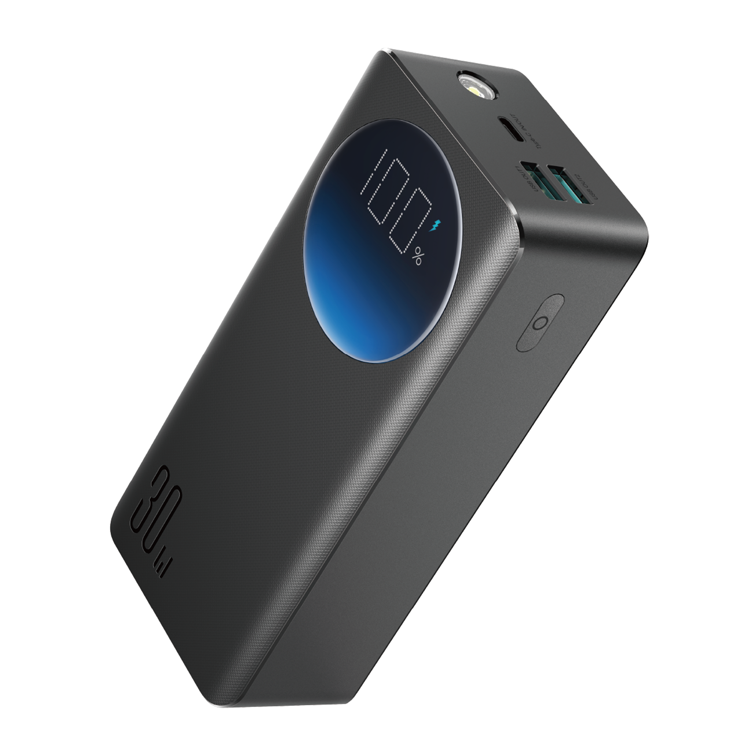 JR-PBF01/02/03 30W Power Bank 10000mAh/20000mAh/30000mAh-Black (With USB to Type-C Cable 0.25m-Black)
