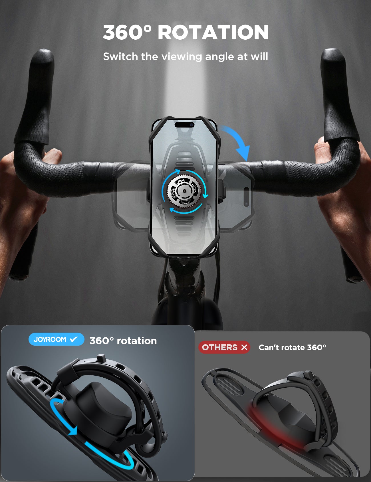 JOYROOM JR-ZS382 Bicycle Motorcycle Phone Mount Holder