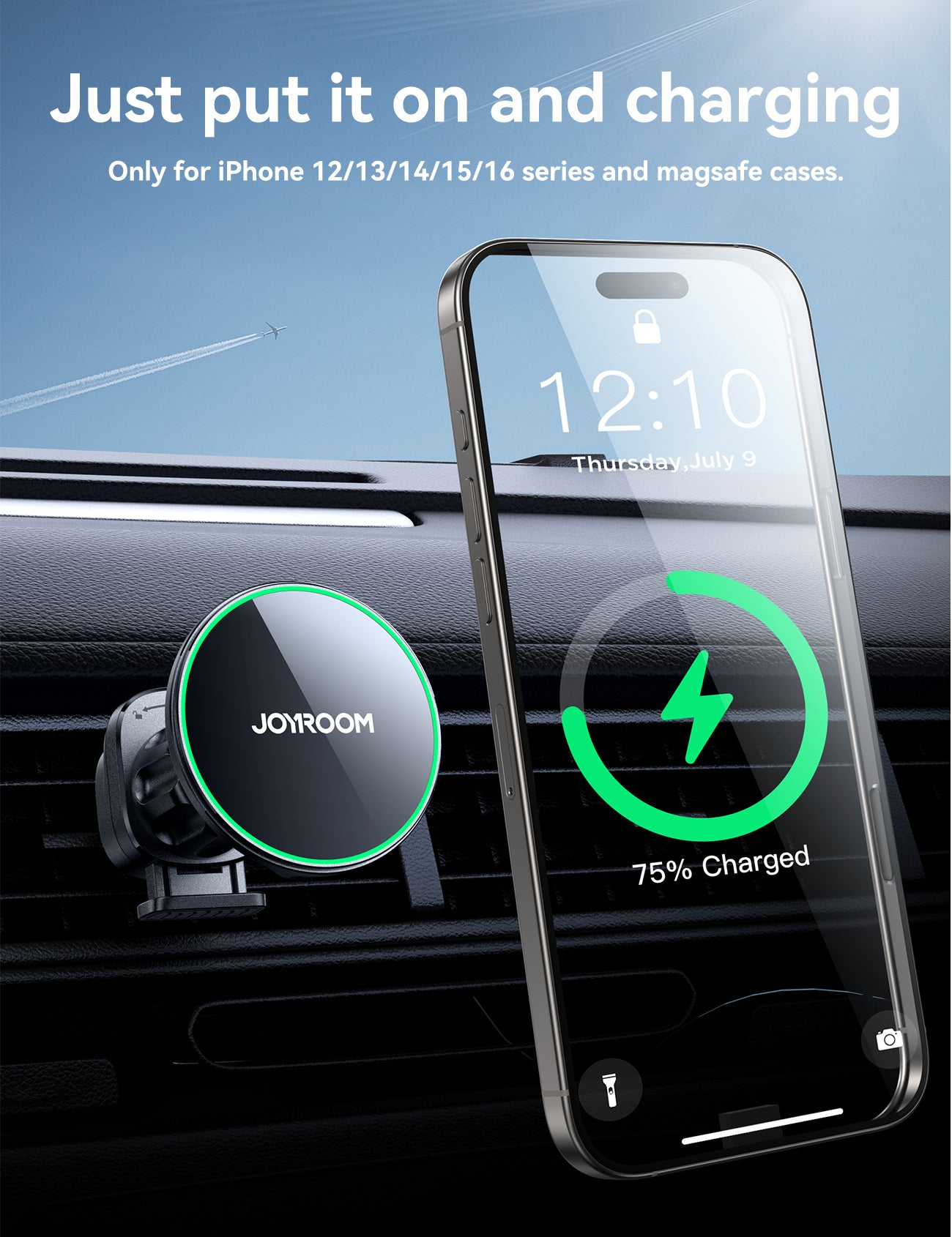 JOYROOM JR-ZS412 Magnetic Wireless Air Vent Car Charger Mount