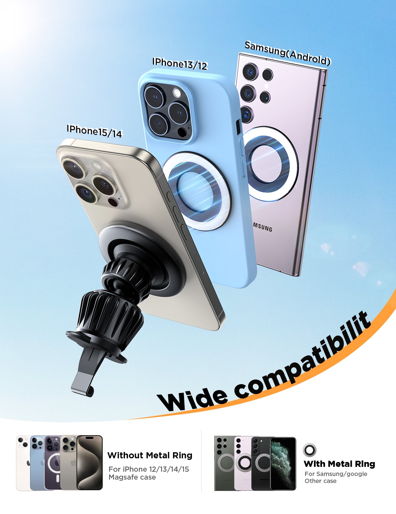 JOYROOM JR-ZS406 Magnetic Car Phone Mount Air Vent