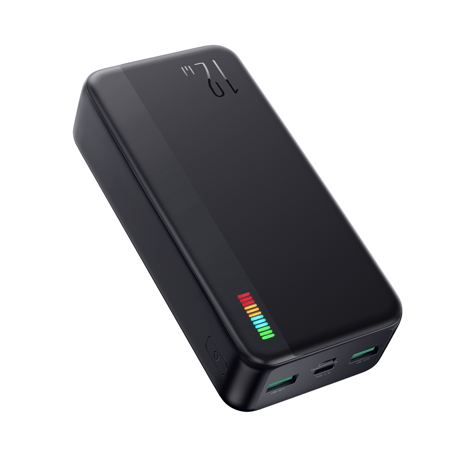 JR-T016/17/18 Dazzling Series 12W Power Bank (With USB to Type.C 0.25m Cable) 10000mAh 20000mAh 30000mAh