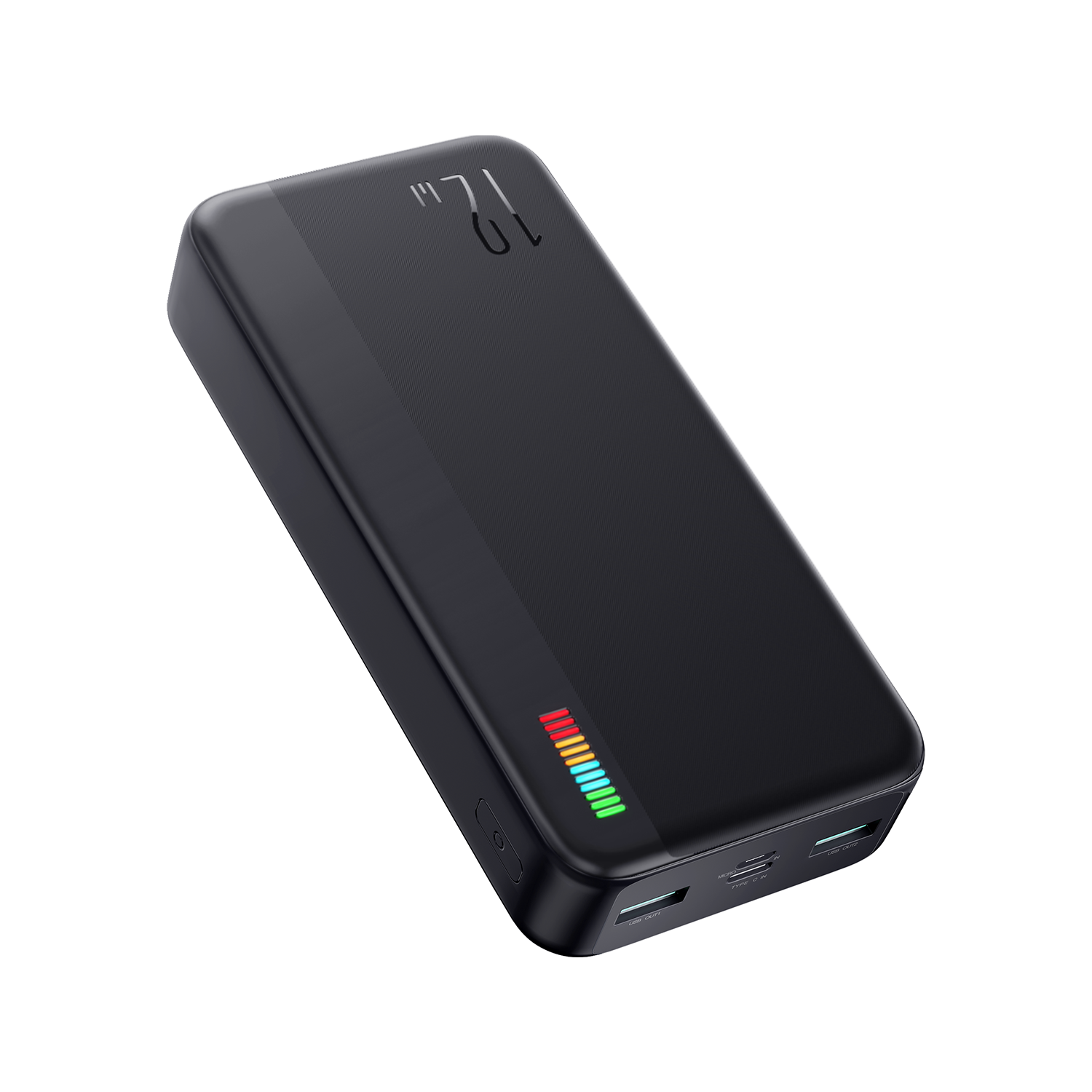 JR-T016/17/18 Dazzling Series 12W Power Bank (With USB to Type.C 0.25m Cable) 10000mAh 20000mAh 30000mAh