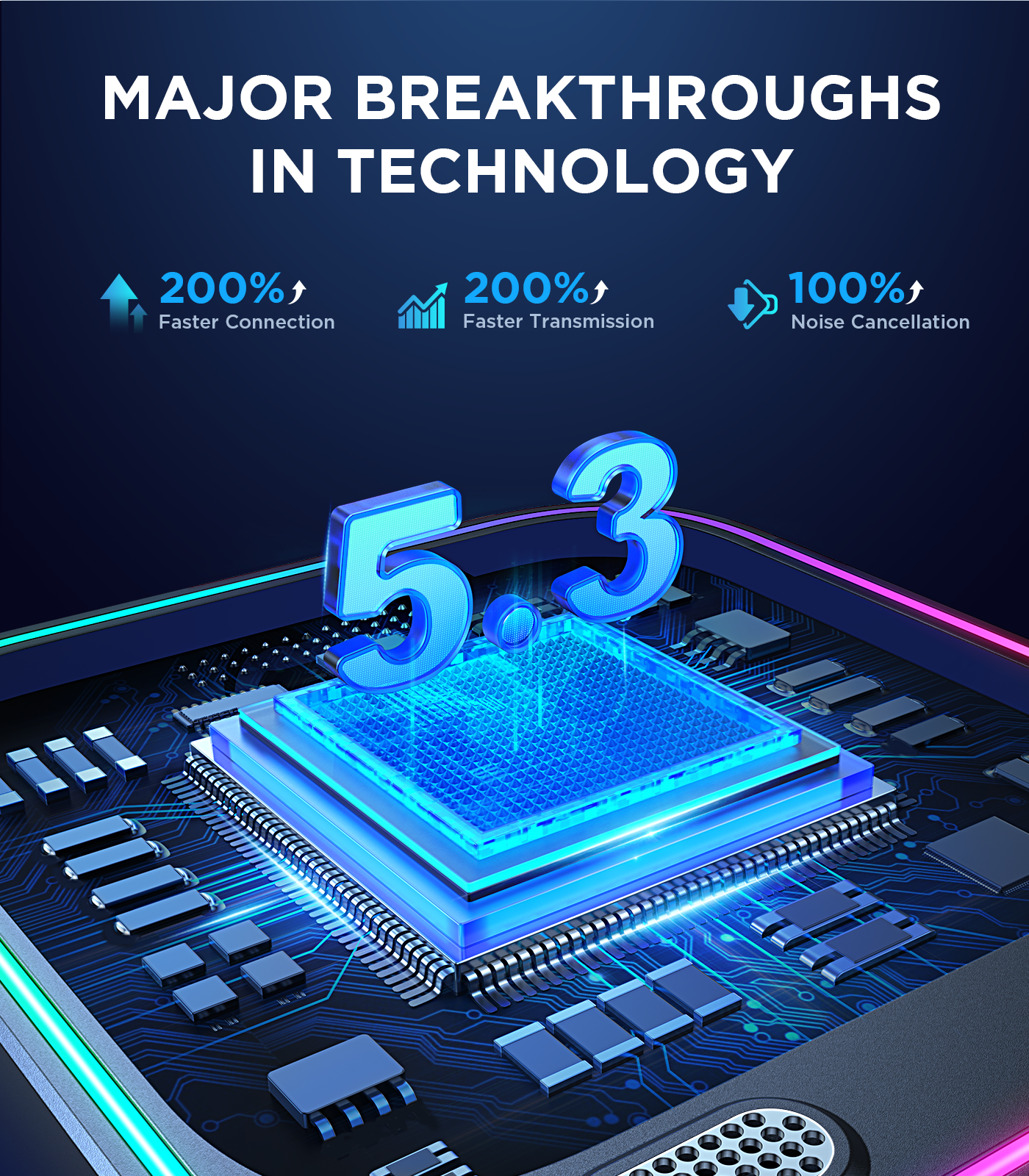 JR-CB3 Wireless Receiver Bluetooth 5.3 Car Aux Adapter