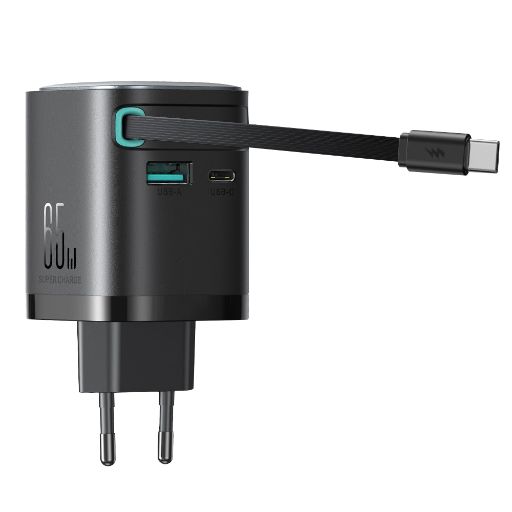 JOYROOM JR-TCL02 GaN 65W Charger with Retractable Cable