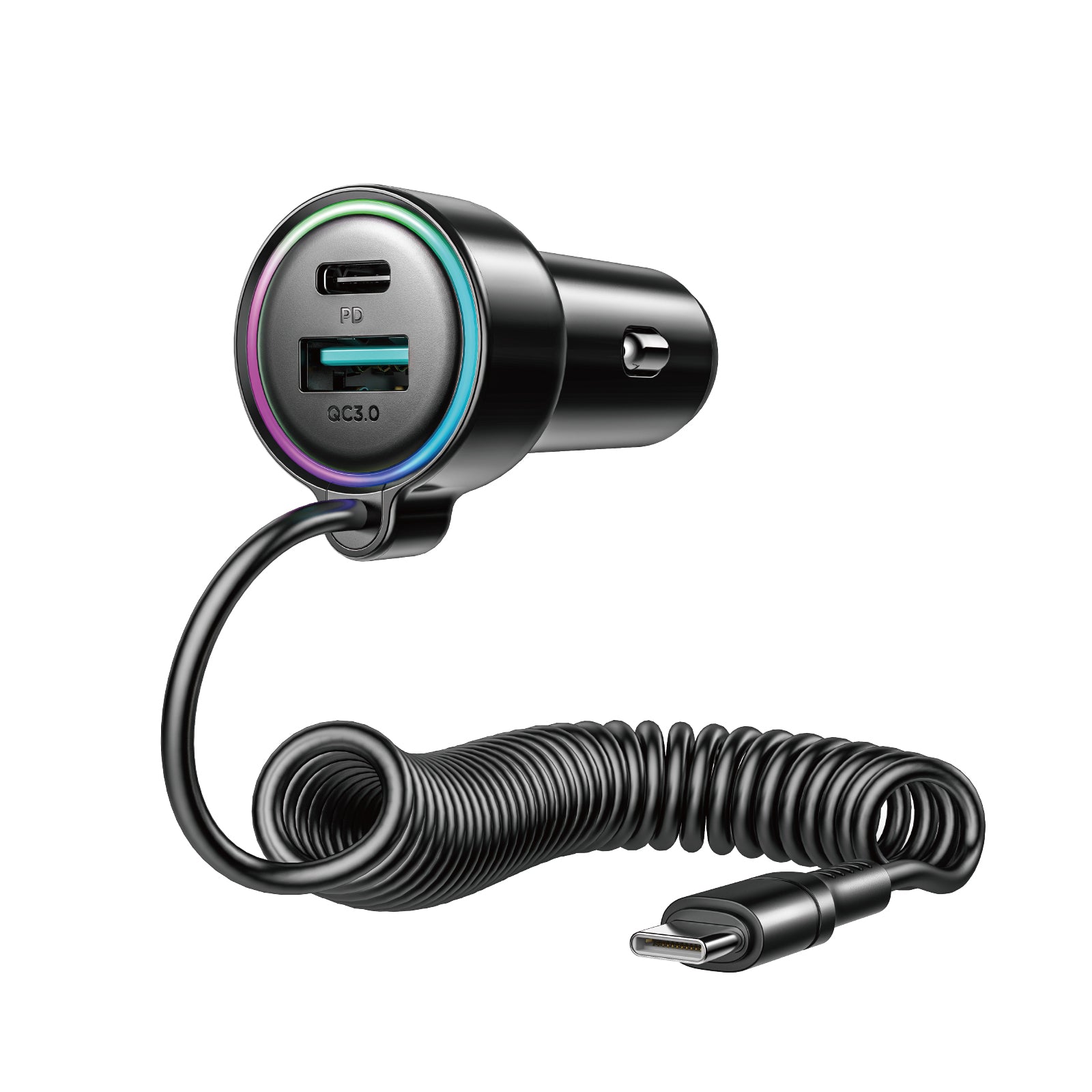 JOYROOM JR-CL07 90W 3-in-1 Wired Car Charger (Type-C)