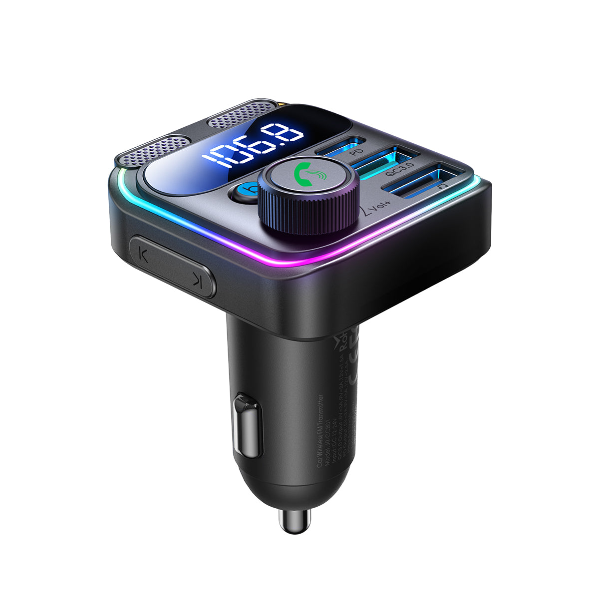 JR-CCB01 48W Dual-Mic Car Wireless FM Transmitter