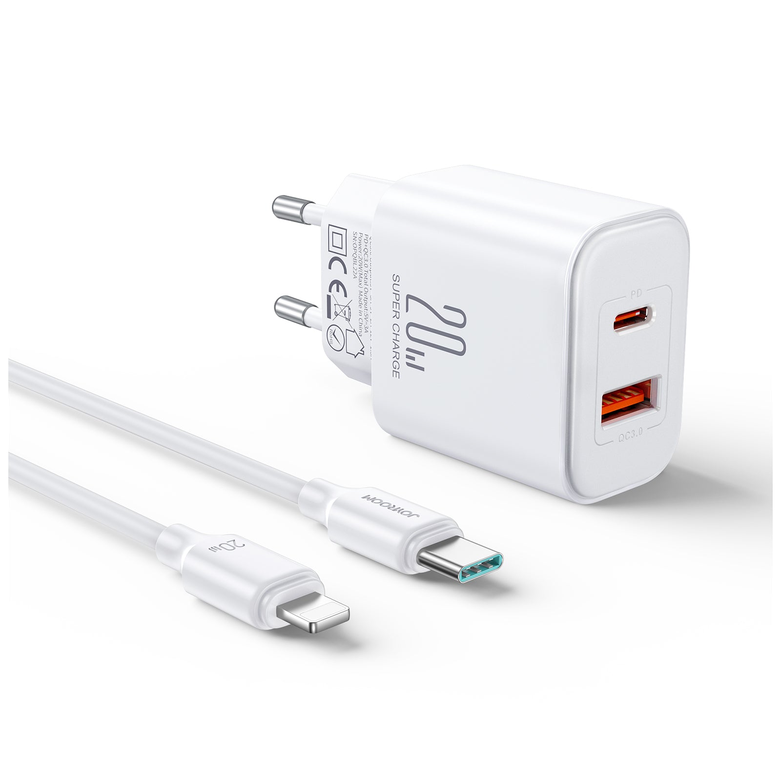 JR-TCF05 Flash Series 20W A+C Dual-Port Charger