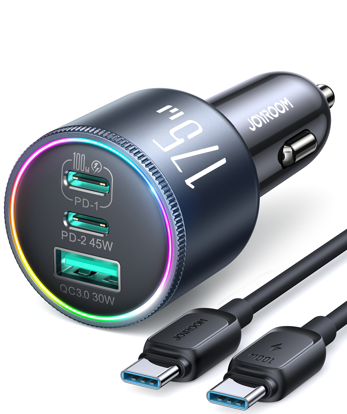 JOYROOM JR-CCN07 175W 3-Port GaN Car Charger