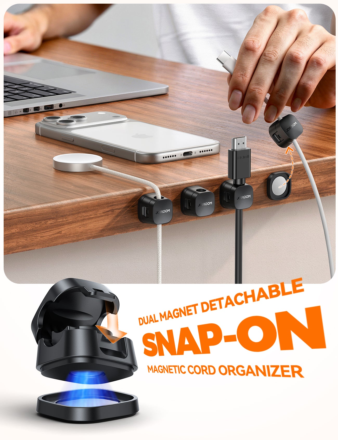 JOYROOM JR-ZS668 Magnetic Cable Organizer (6 PCS)