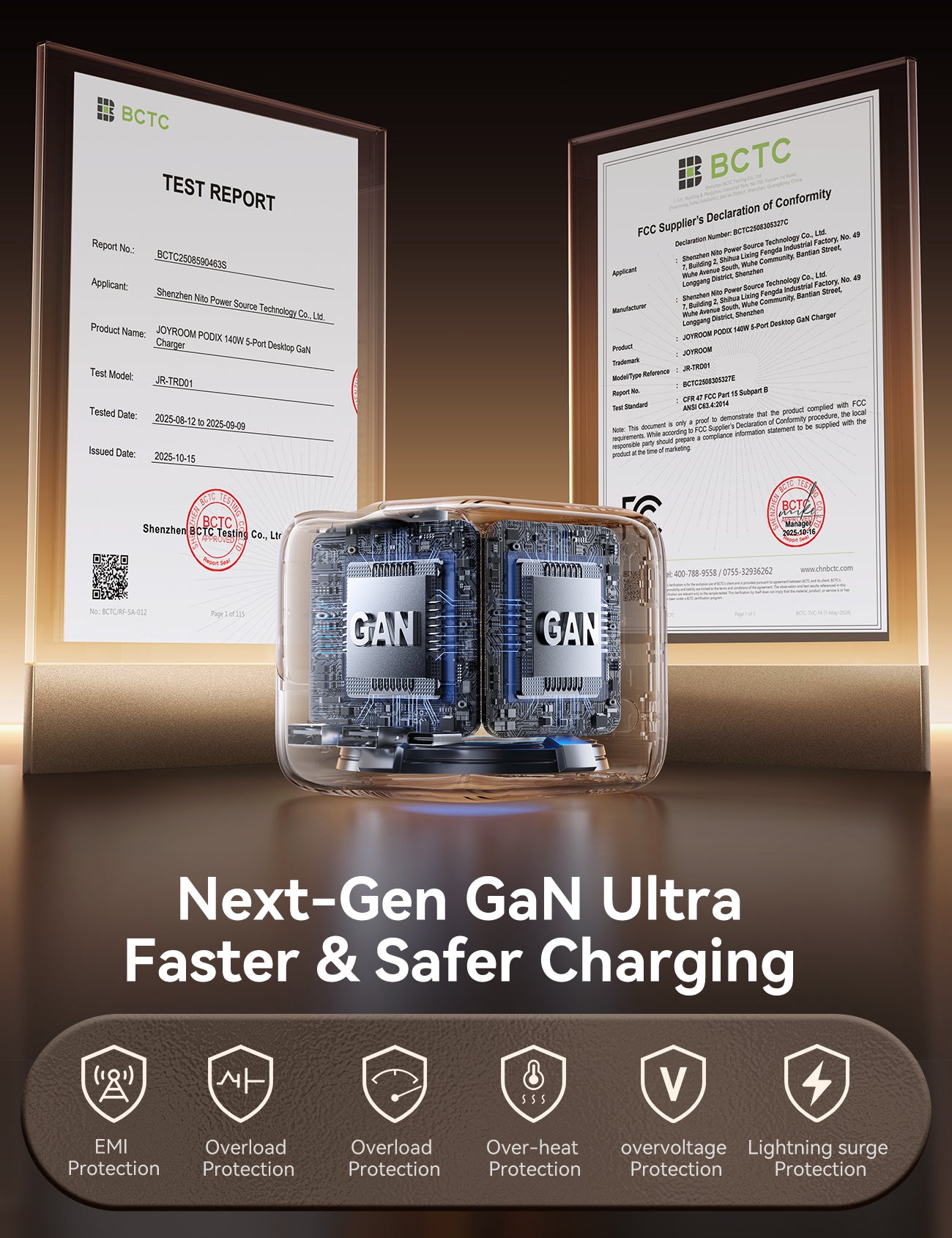 JOYROOM PODIX 140W 5-Port Desktop GaN Charger