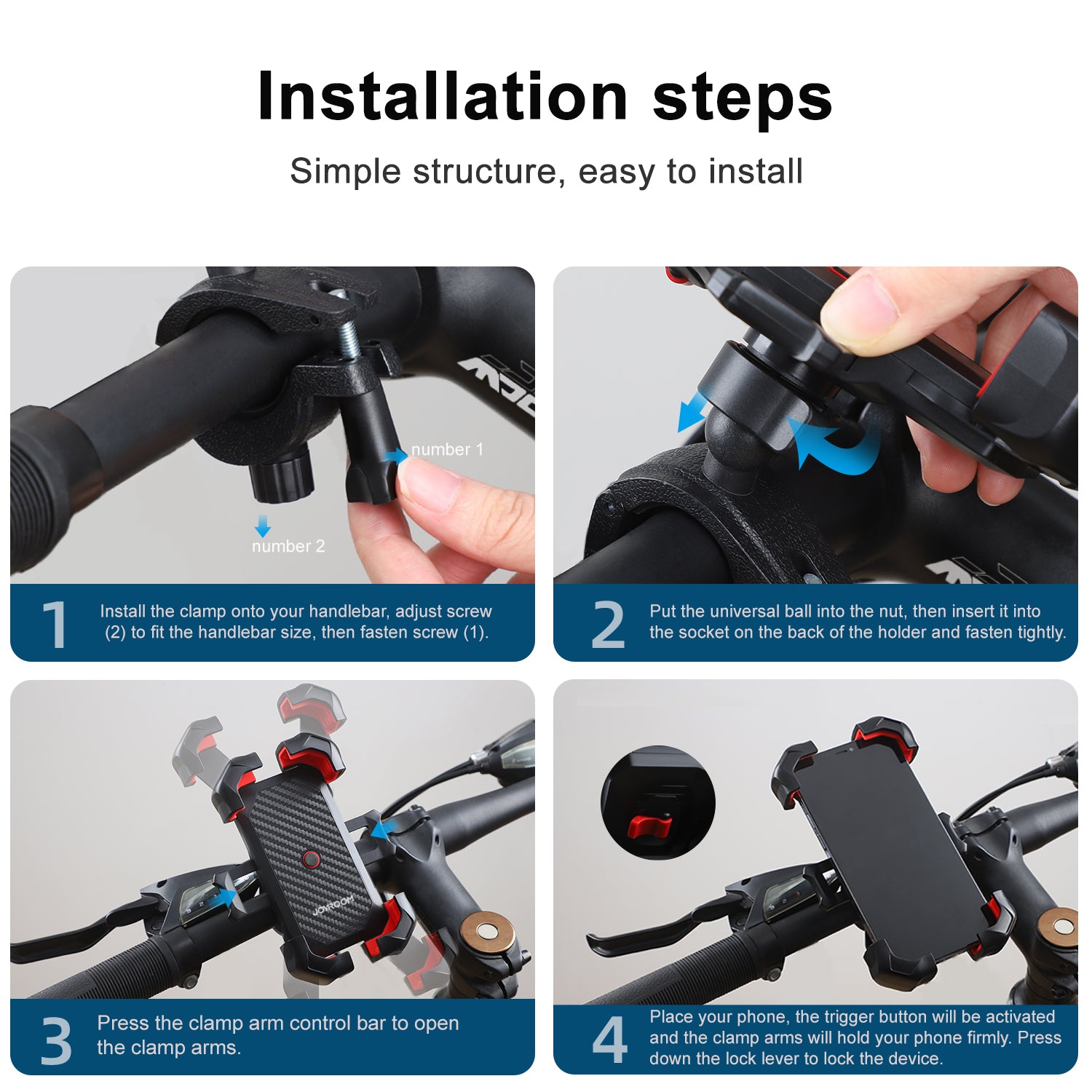 JOYROOM JR-ZS288 Phone Mount (Motorcycle/ Bike)
