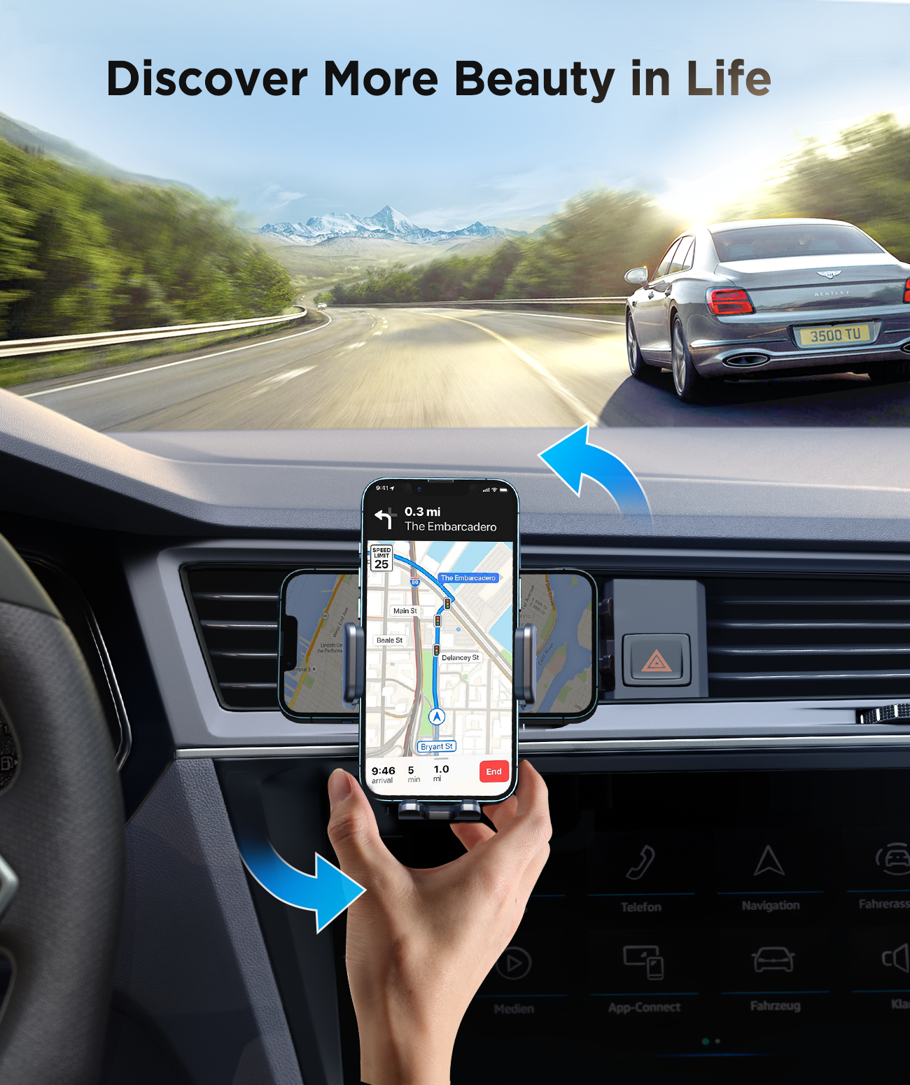 JR-ZS298 Auto Match Wireless Car Charger Holder
