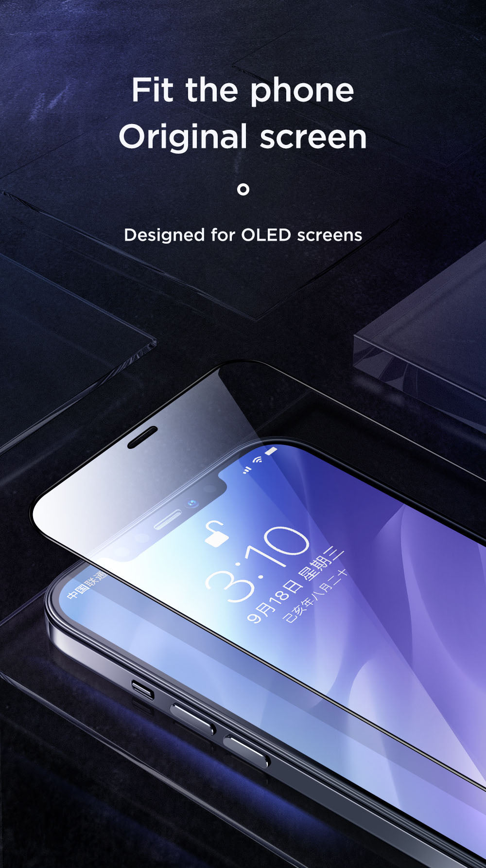HD Tempered Glass Screen Protector with Black Edge for iPhone 12/12 pro/12pro max-3 Pack