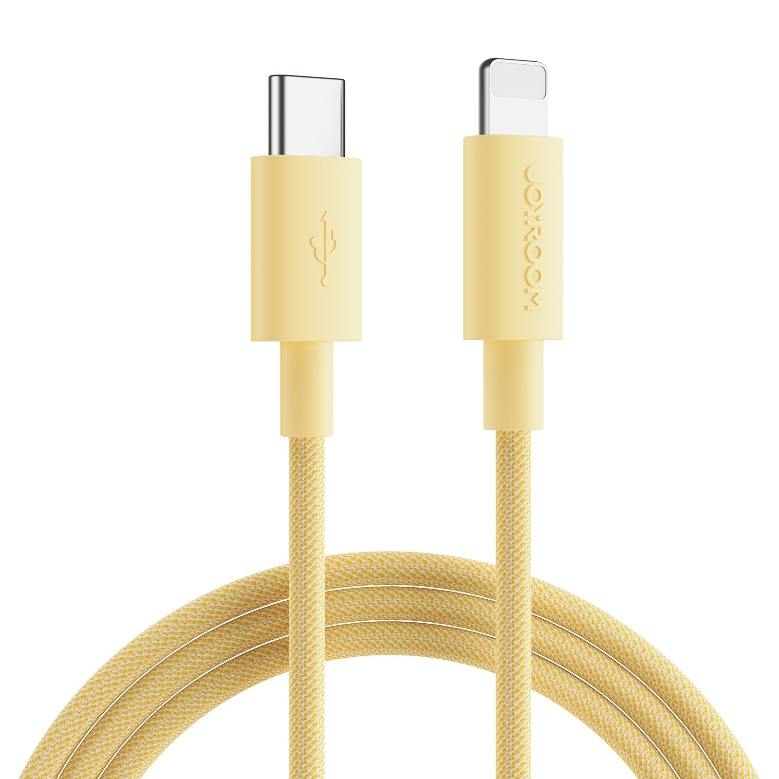 Type-c to Lightning Nylon Braided Fast Charging Data Cable 2M-yellow