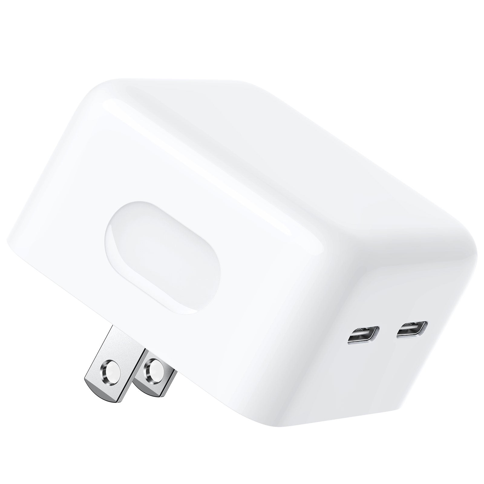 Chargeur mural double USB-C 35 W, PD 3.0 35 W pliable USB Plug iPad Charger  Cube pour iPhone 13/iPhone 13 Pro Max/iPhone 12/11, iPad et plus