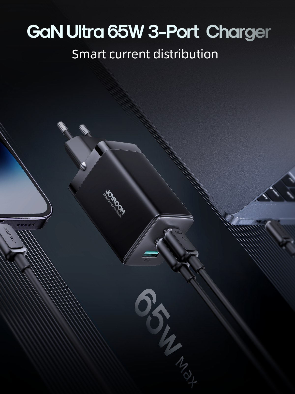 JOYROOM GaN Ultra JR-TCG01 65W 2C1A Fast Charger