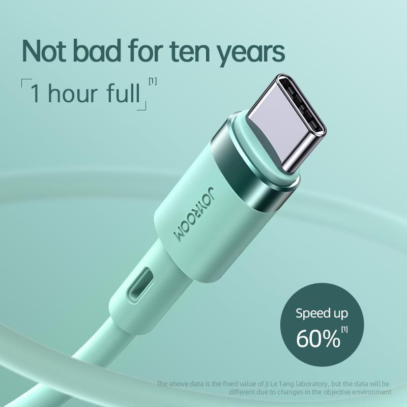 Macaron Liqud Silicone TypeC to Type C Fast Charging Data Cable 3A/1.8M