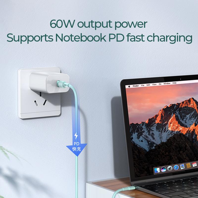 Macaron Liqud Silicone TypeC to Type C Fast Charging Data Cable 3A/1.8M