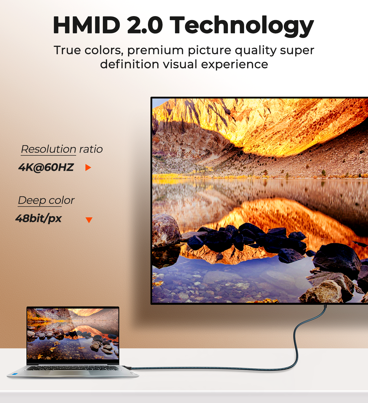 SY-20H1 HDMI To HDMI Cable (4K@60Hz)