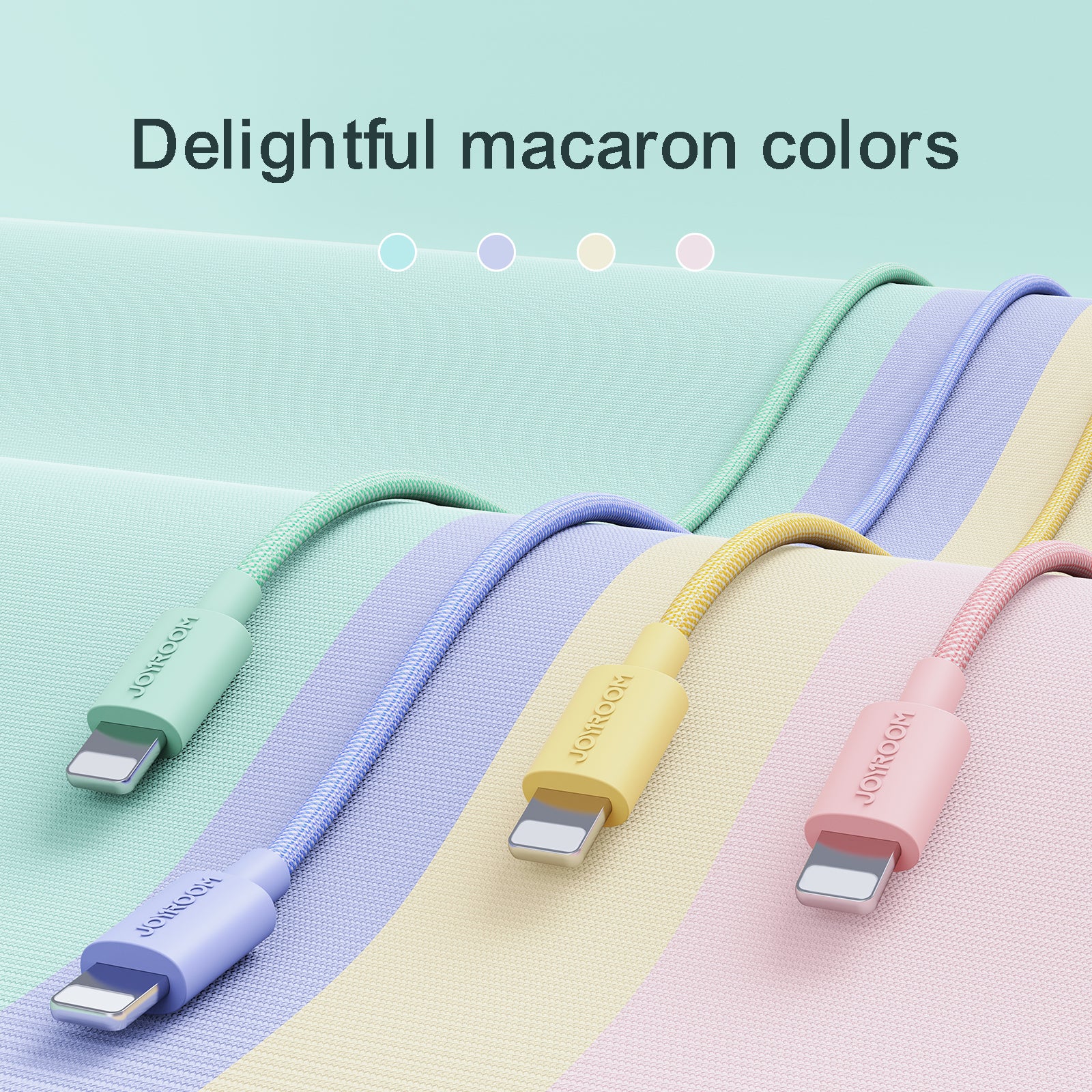 Macaron Nylon Braided Fast Charging Data Cable 2.4A