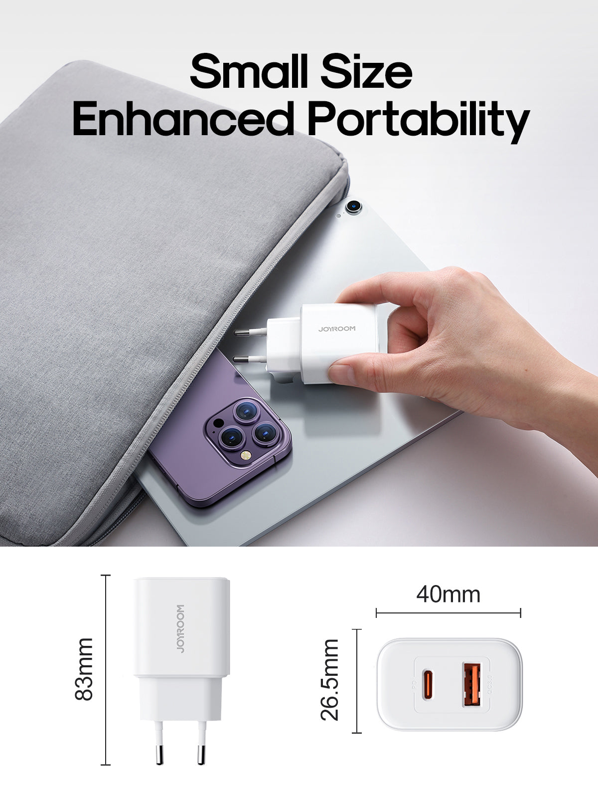 JR-TCF05 Flash Series 20W A+C Dual-Port Charger