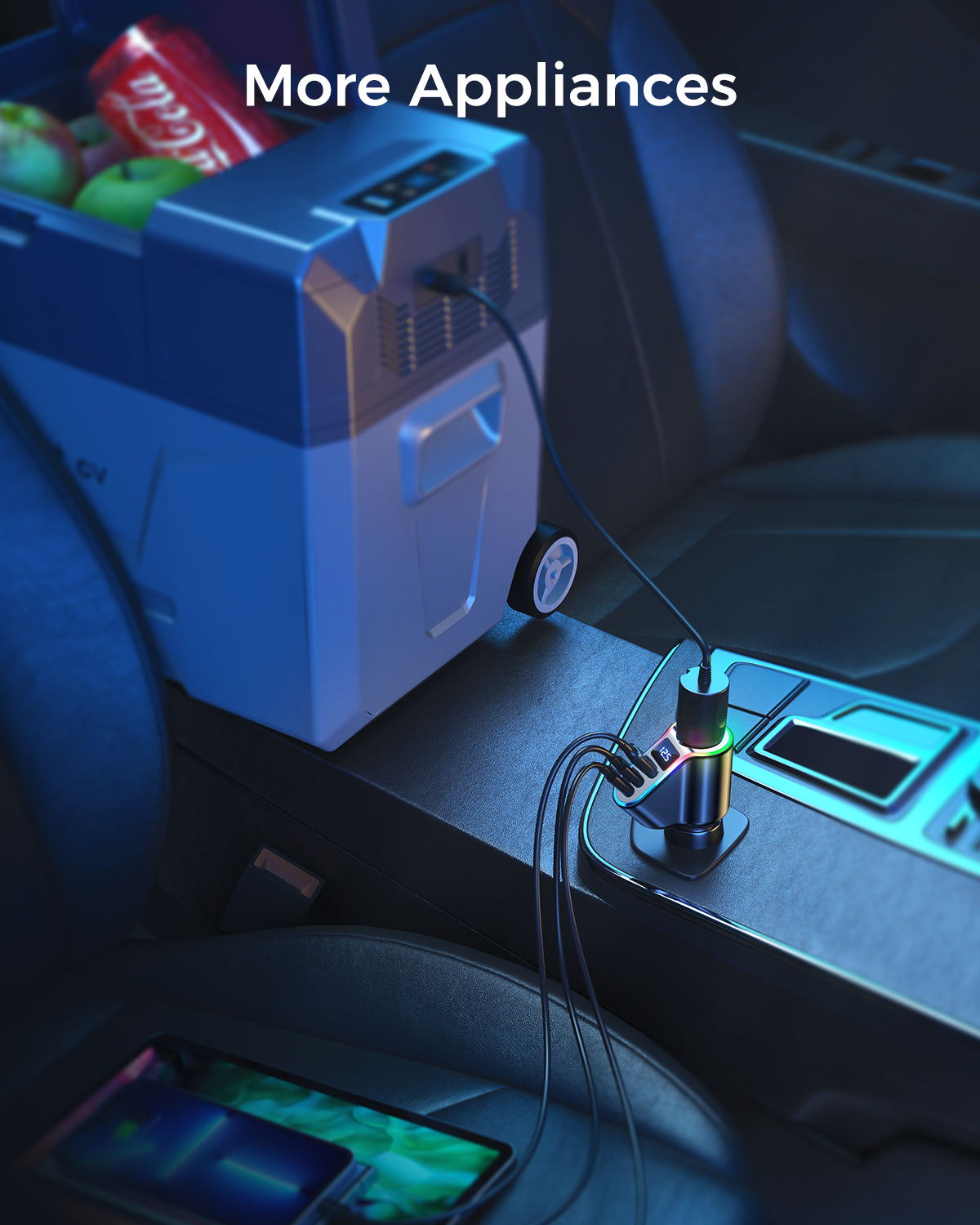 Cigarette Lighter USB Charger, JOYROOM 4 in 1 Car Charger Adapter 150W Fast Cigarette Lighter Splitter