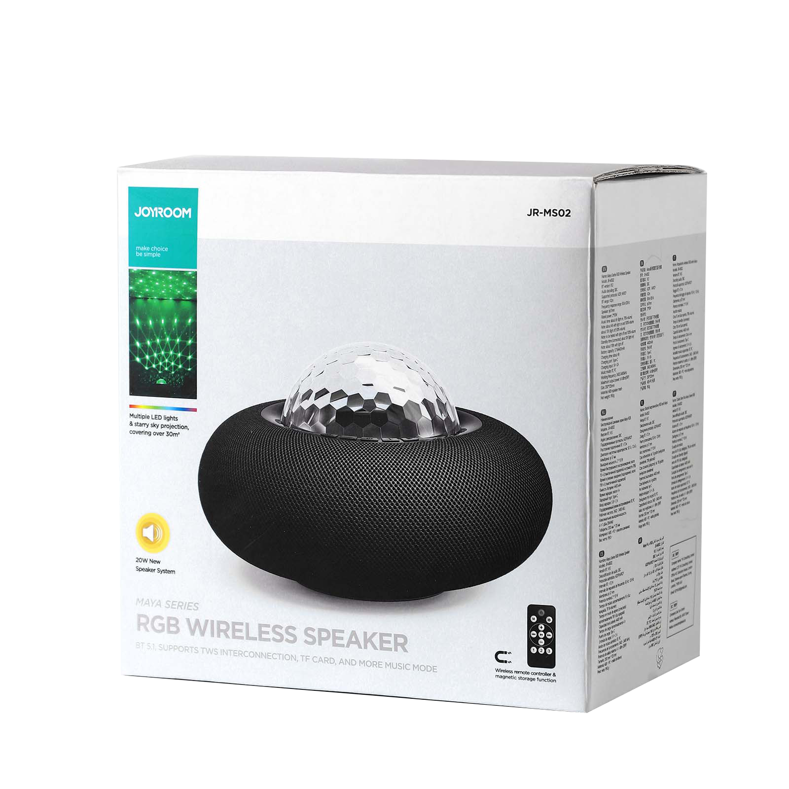 JR-MS02 Maya Series RGB Wireless Speaker