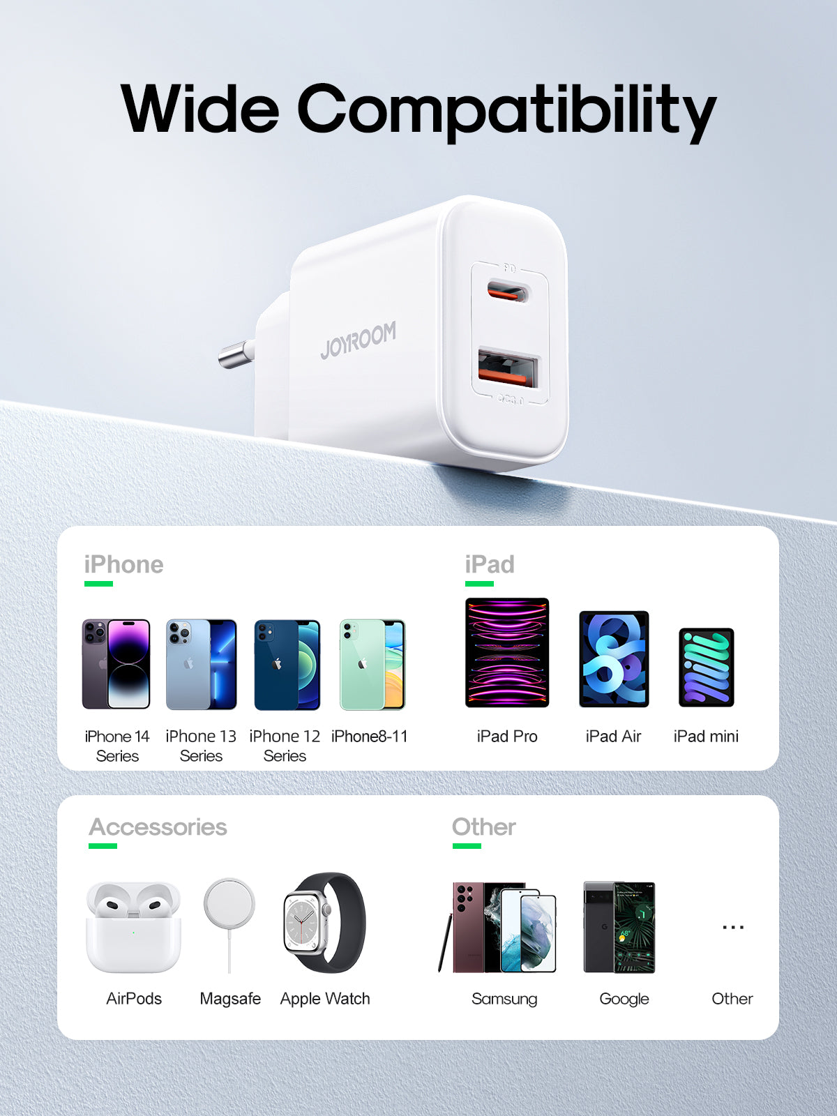 JR-TCF05 Flash Series 20W A+C Dual-Port Charger