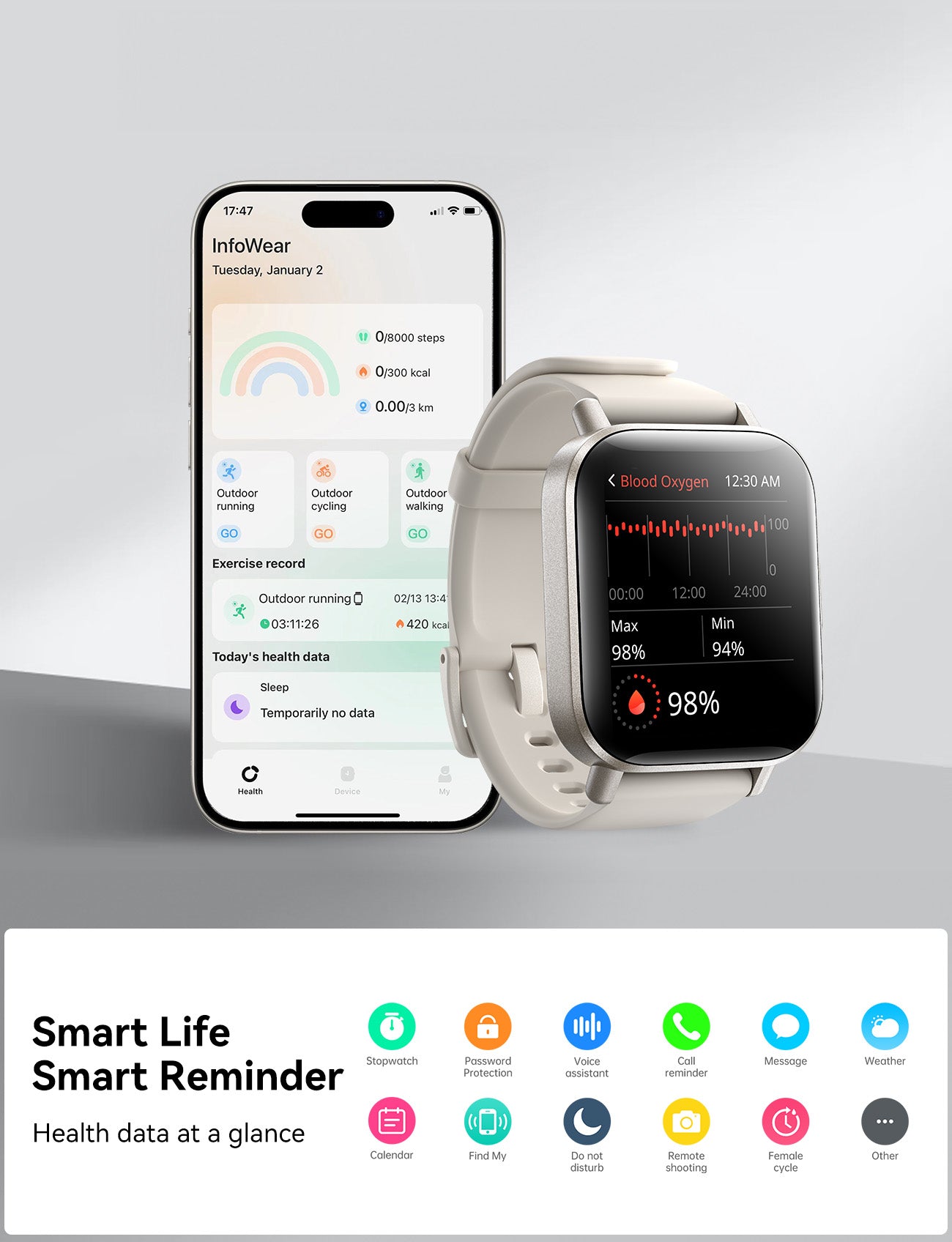 JOYROOM Fit-life Series JR-FT3S Smart Watch (Answer/Make Call)-B2B