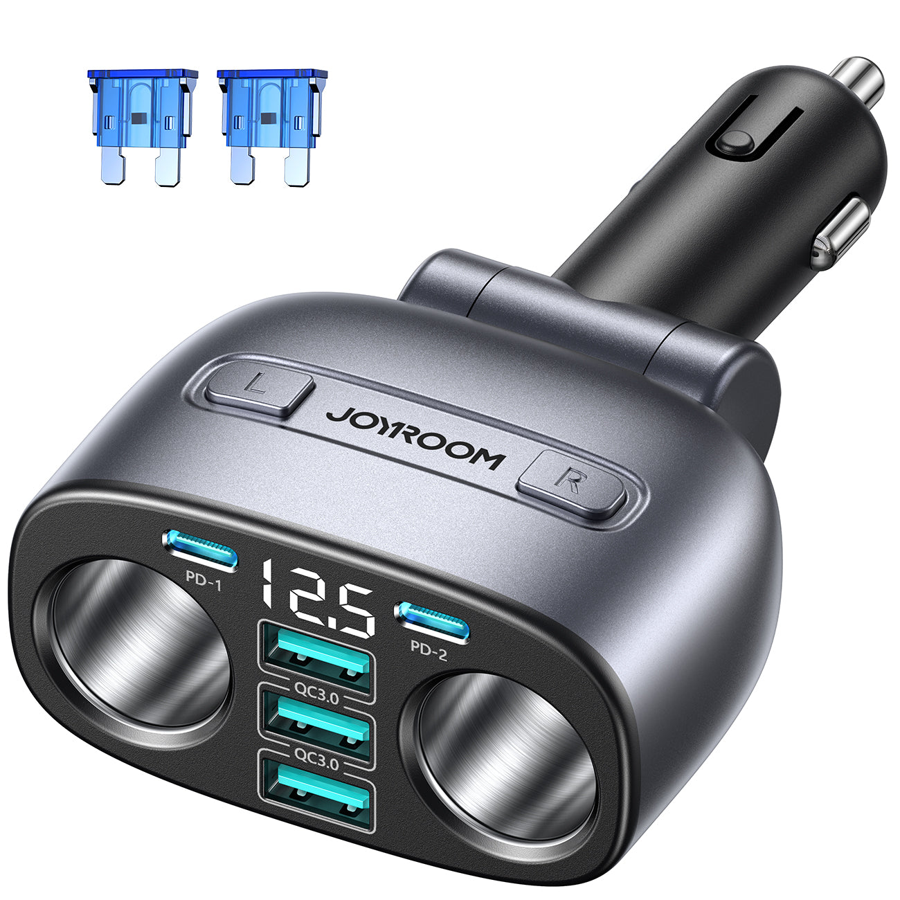 JOYROOM CL51  225W 7-in-1 Car Cigarette Lighter Splitter Charger