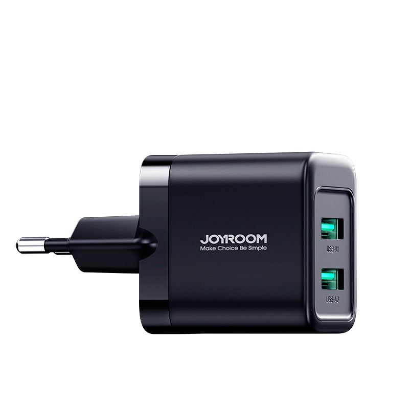 JR-TCN01 2.4A 2USB Charger-Black