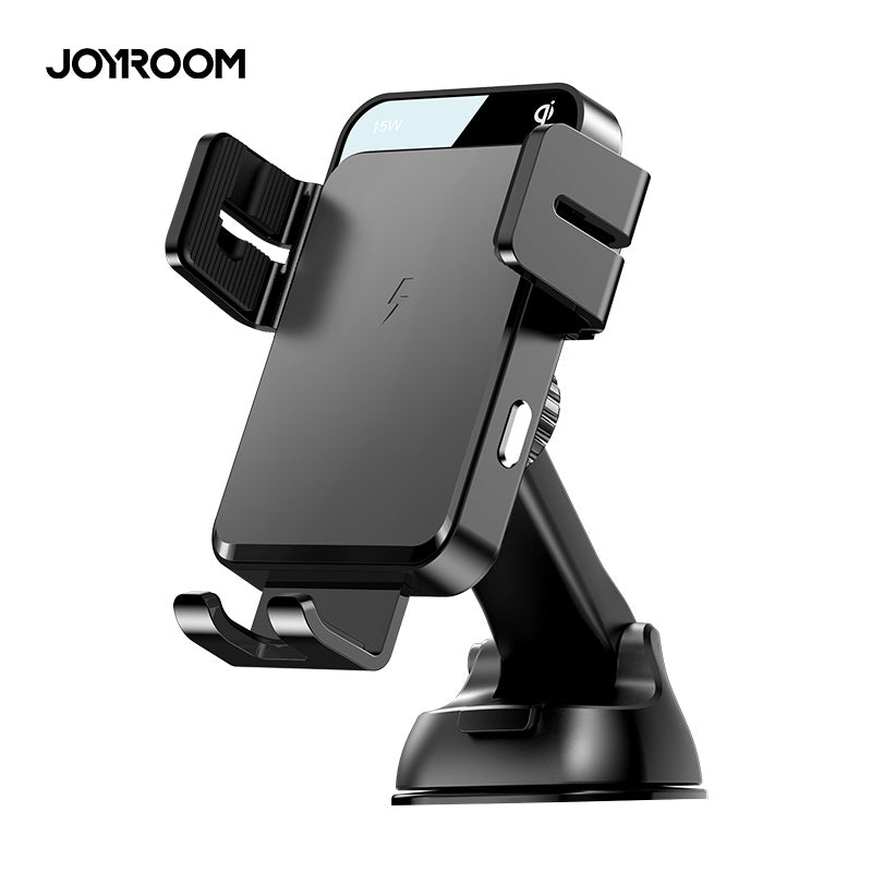 JR-ZS219 Three-axis electric wireless charging car holder (SET) Black