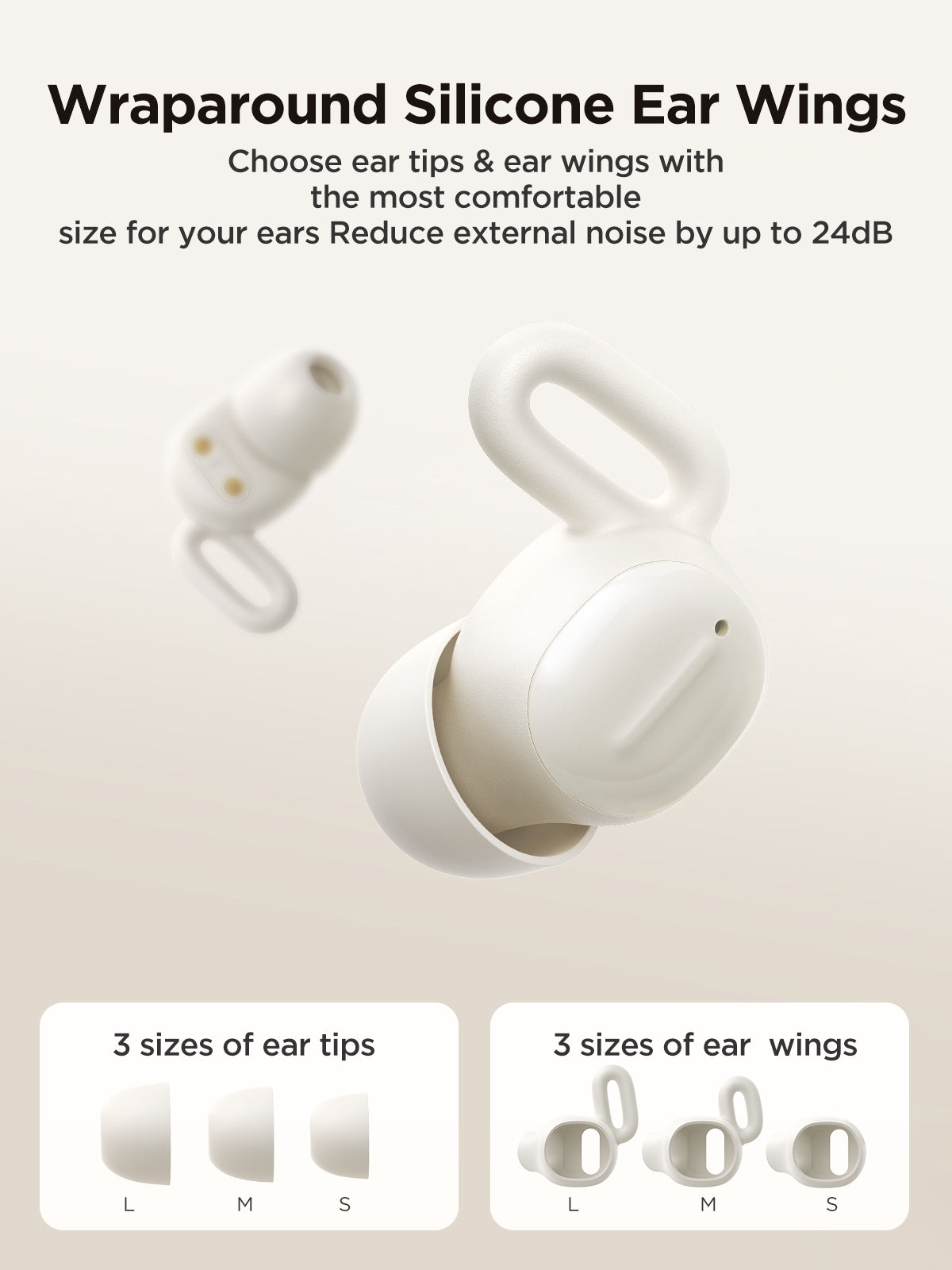 Cozydots Series JR-TS1 True Wireless Sleep Earbuds (with a 3D Eye Mask Included)