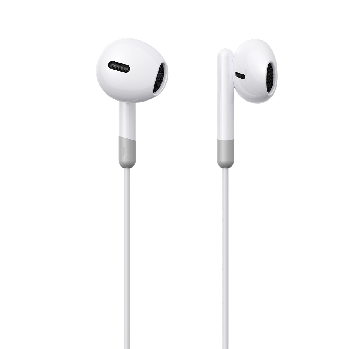 JR-EW01 Wired Series Half In-Ear Wired Earphones-White