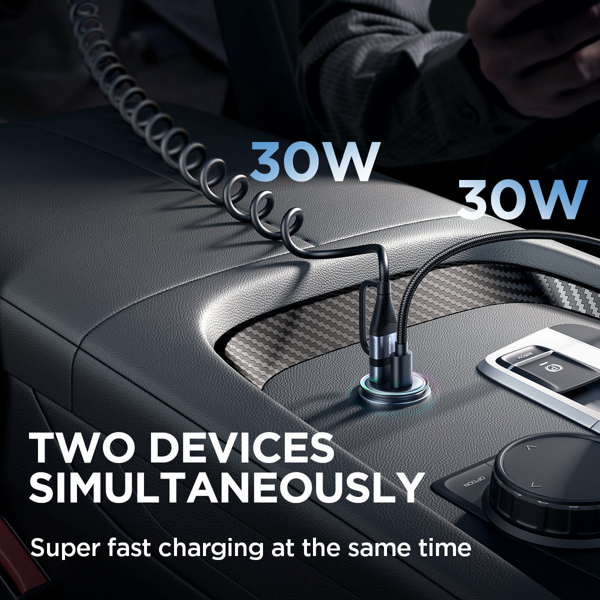 JR-CCN04 60W A+C mini Metal Car Charger