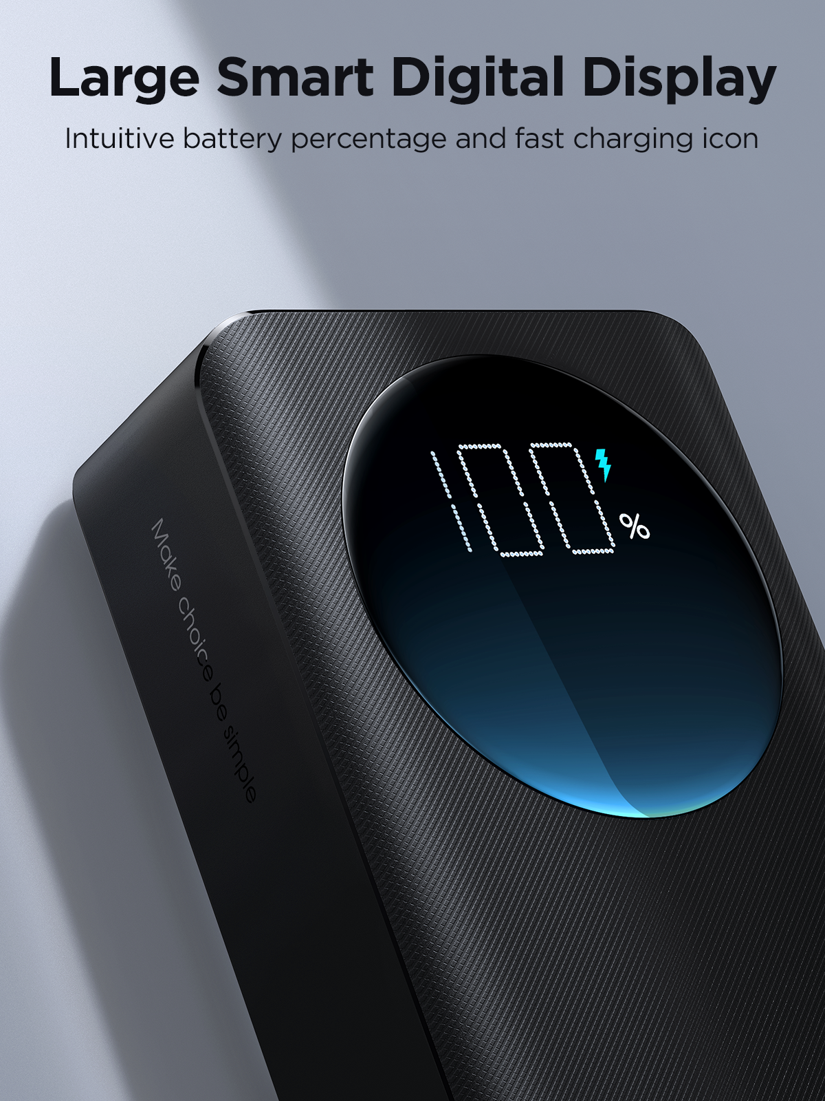 JR-PBF01/02/03 30W Power Bank 10000mAh/20000mAh/30000mAh-Black (With USB to Type-C Cable 0.25m-Black)