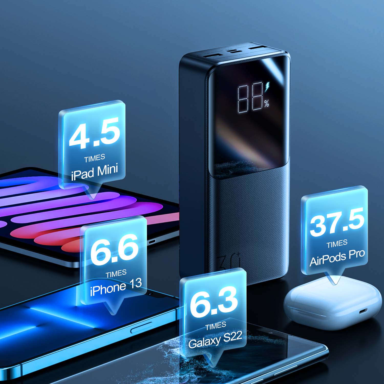 JOYROOM JR-QP193 22.5W Power Bank 30000mAh