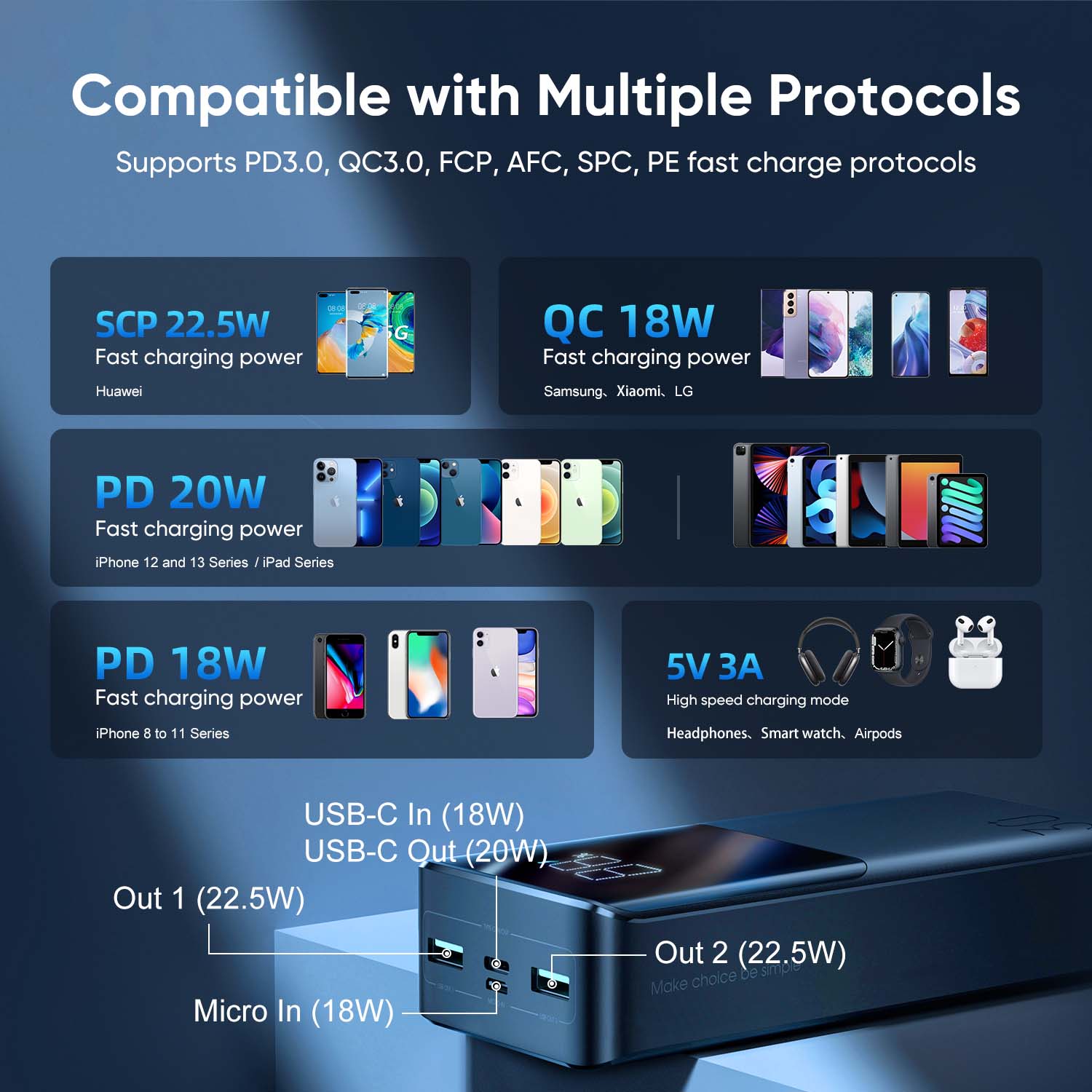 JOYROOM JR-QP193 22.5W Power Bank 30000mAh