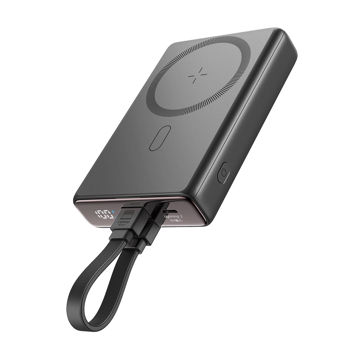 JR-PBM01 20W Magnetic Wireless Power Bank with Built-in Cable & Kickstand 10000mAh