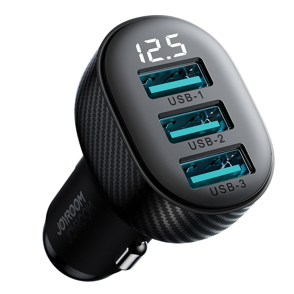 JOYROOM JR-CCD03 3.4A 3USB Digital Display Car Charger B2B