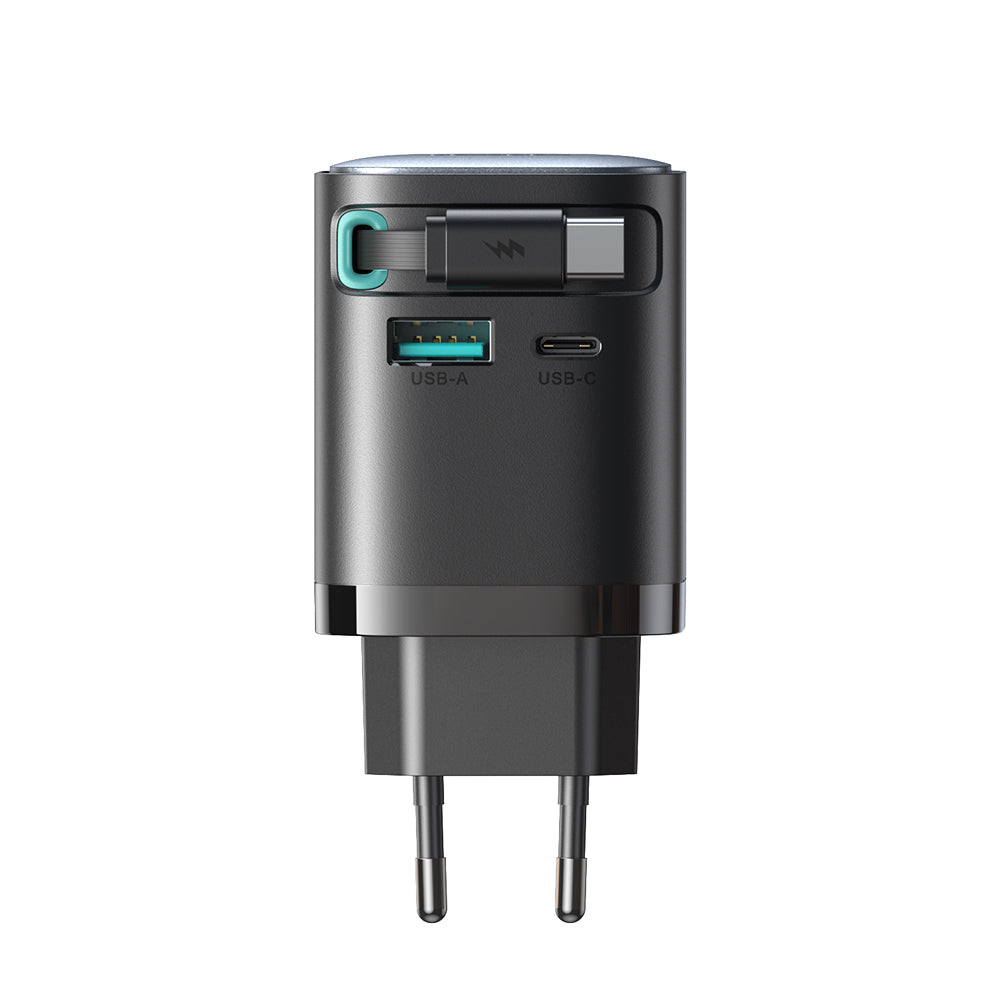 JOYROOM JR-TCL02 GaN 65W Charger with Retractable Cable-B2B
