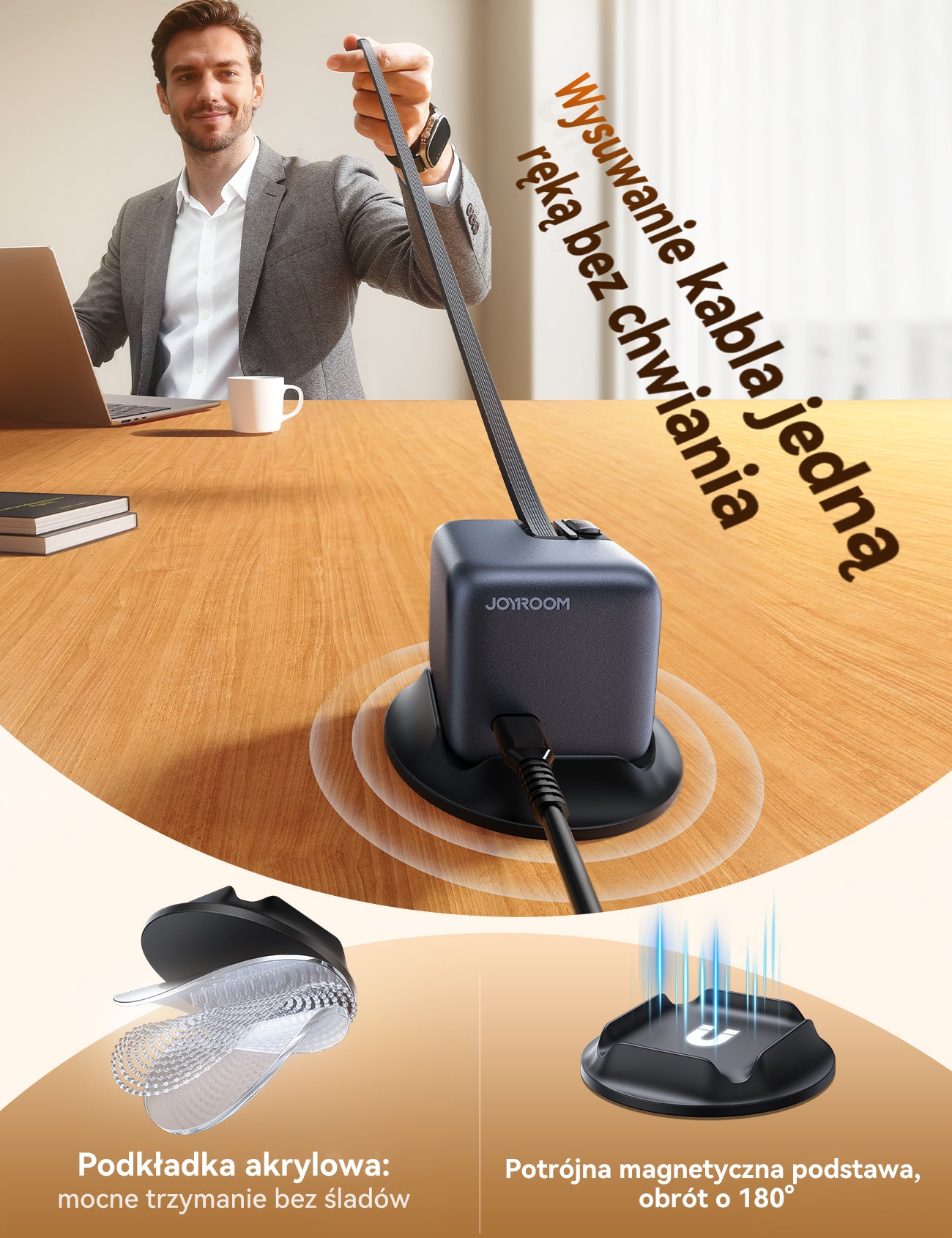 JOYROOM JR-TRD01 PODIX – Biurkowa ładowarka GaN 140W z 5 portami