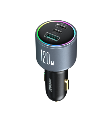 JOYROOM JR-CCN07 120W 3-Port (2PD+1QC3.0) Car Charger
